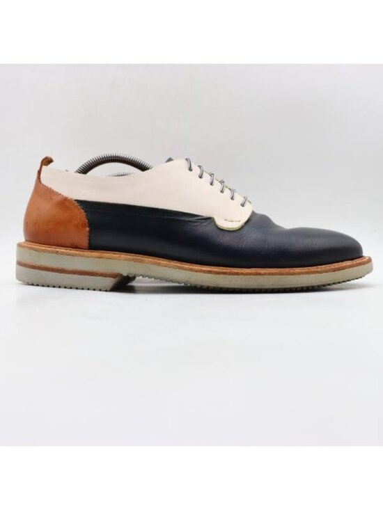 Alexander Mcqueen Men\'s Size EU 44 White Navy Blue Dress Shoes main image 8